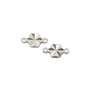 Conector floare, placat cu argint, 10,5x6 mm (cod 6-69)
