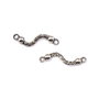 Conector placat cu argint antichizat, 22x6 mm (cod 6-83)