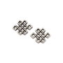 Conector placat cu argint antichizat, 12x9 mm (cod 6-85)