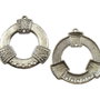Conector/chandelier, finisaj argintiu antichizat, 58x55 mm (cod 6-93)