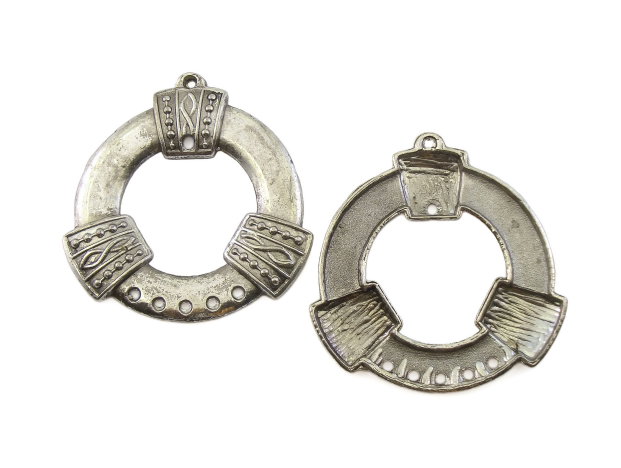 Conector/chandelier, finisaj argintiu antichizat, 58x55 mm (cod 6-93)