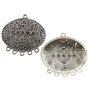 Conector/chandelier, finisaj argintiu antichizat, 50x53 mm (cod 6-95)