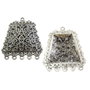 Conector/chandelier, finisaj argintiu antichizat, 51x48 mm (cod 6-96)