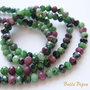 (5b) Ruby zoisite rondele fatetate aprox 4x3-4 mm