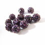 Margele shamballa, 6mm, mov inchis # 2148