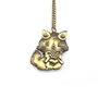 Ceas pisica, finisaj bronz, 38X35 mm  (cod 20-12)