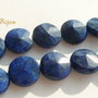 Lapis lazuli calitate A banut fatetat radial 12x5.5 mm