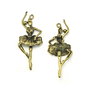 Pandantiv balerina, finisaj bronz, 65x26 mm (cod 11-96)