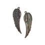 Pandantiv aripa, finisaj cupru antichizat, 52x17 mm (cod 11-102)