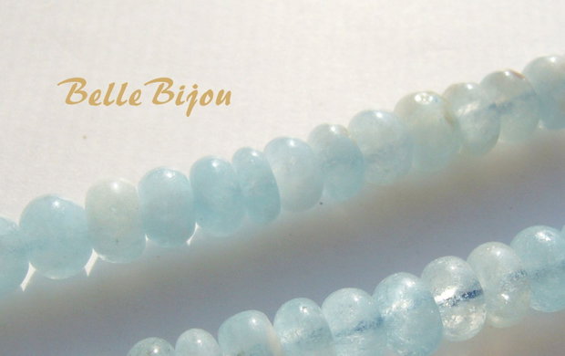 Aquamarine rondele 7x4-5 mm