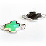 1b link argintiu '' Green Cross '' 11 x 22mm