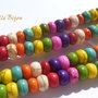 (10 b) Howlit multicolor vopsit rondele 6-6.5x3.5-4.5 mm