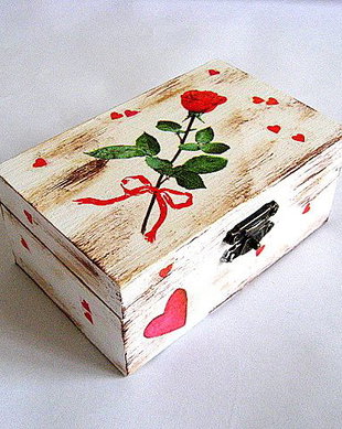 cutie lemn decorata 18936