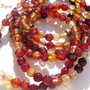 (10 b) Agate fatetate degrade de la transparent la grena 4 mm