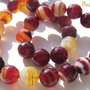 Agate fatetate degrade de la transparent la grena 10 mm