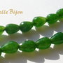 Jad verde picatura fatetata aprox 9x6 mm