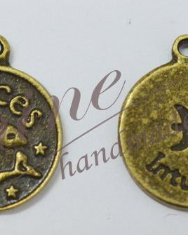 Charm zodia Pesti, bronz antichizat
