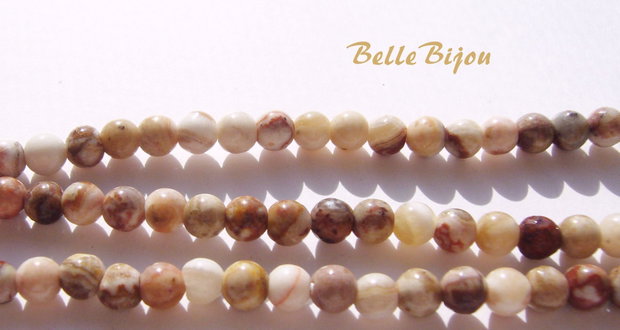 Mexico Crazy Lace Agate aprox 4.5 mm
