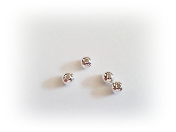 10b Distantiere sfera placate argint 4mm (sp 20)