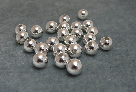 10b Distantiere sfera placate argint 4mm (sp 20)