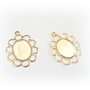 1b Charm placat aur floare 15 x 17 mm