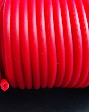 SNUR SILICON ROSU - 4 MM (50CM)