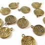 (12buc) Charm aspect bronz # 2179
