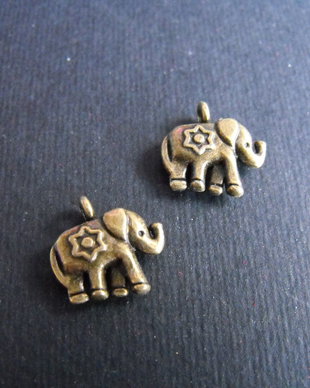 CHARM BRONZ ELEFANT - 14 X 15 MM
