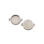 Baza cabochon/conector, finisaj argintiu antichizat, 24,5x18,5 mm (cod 3-22)
