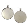 Baza cabochon, finisaj argintiu antichizat,  49,5 mm (cod 3-23)