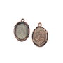 Baza cabochon, finisaj cupru antichizat,  26x17 mm (cod 3-26)