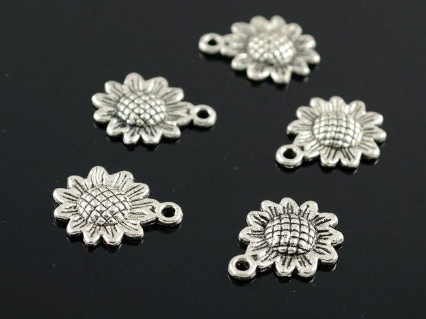 N338 Charms floarea soarelui 16x12mm