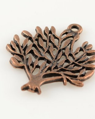 P355 Charms copac cupru antichizat 31x26mm