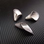 1b Capac decorativ '' Cala '' placat argint  26 x 15 x 8mm