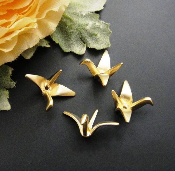 1b Element decorativ placat aur '' Cocor '' 18 x 18 x 10mm