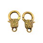 Inchizatoare tip carabina, finisaj auriu antichizat, 23x13 mm (cod 13-71)