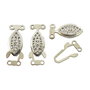 Inchizatoare multisir tip carlig, finisaj argintiu antichizat, 22x8 mm (cod 13-76)