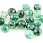 AG374 Agate fatetate nuante de verde 8mm