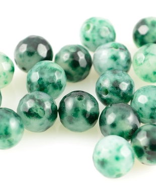 AG374 Agate fatetate nuante de verde 8mm