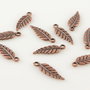 P379 Charms frunza cupru 20x7mm