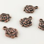 P382 Charms trandafir cupru 20x14mm