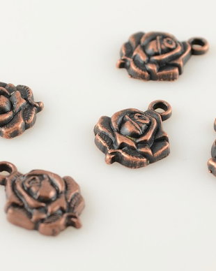 P382 Charms trandafir cupru 20x14mm