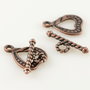 P383 Inchizatoare toggle cupru inima 16x18mm