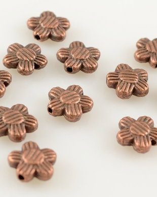 R396 Distantier floare cupru antichizat 8mm