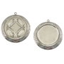 Pandantiv tip locket, finisaj argintiu antichizat, 44,5 mm (cod 11-118)
