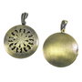 Pandantiv tip locket, finisaj bronz, 32 mm (cod 11-124)