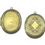 Pandantiv tip locket, finisaj bronz, 51,5x39 mm (cod 11-125)