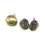 Pandantiv tip locket sfera, finisaj bronz, 17,5 mm (cod 11-127)