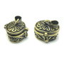Pandantiv tip locket cutiuta, finisaj bronz, 17x13 mm (cod 11-129)