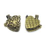 Pandantiv tip locket/cutiuta inima, finisaj bronz, 15x15 mm (cod 11-131)